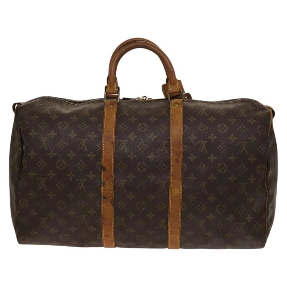 LOUIS VUITTON Monogram Keepall 50 Boston Bag M41426 LV Auth 136581 - Picture 2 of 16